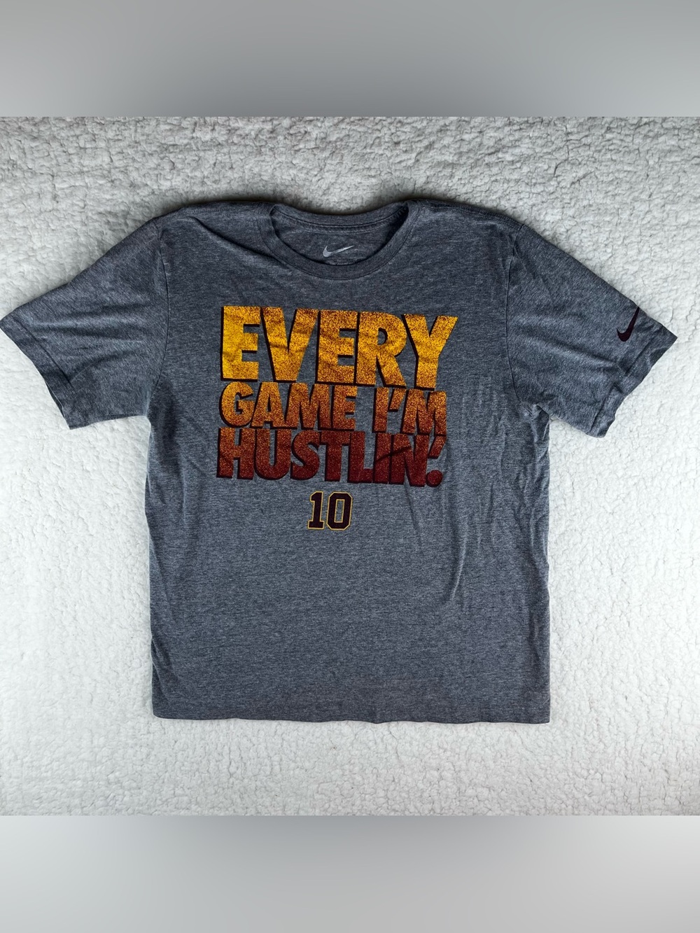 Nike Mens L Gray Graphic Tshirt NFL Washington Redskins Football Discontinued